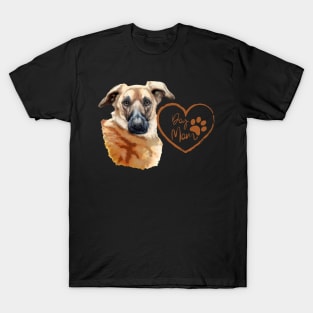 Dog Mom Golden Doggy with Heart T-Shirt